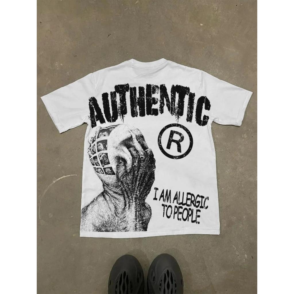 T-shirt Grafiche con Lettere Harajuku Top Y2k Uomo Donna High Street T-shirt Oversize Pro Choice Streetwear Maglietta Vintage Abbigliamento