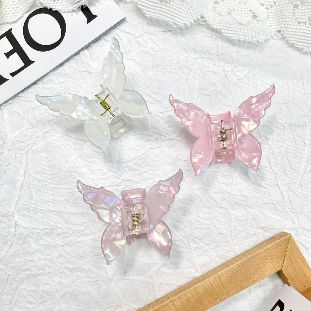 Super Fairy New Color Imitation Acetic Acid Butterfly Cute Hair Claw Shark Clip Sweet Back Head Gentle Ponytail Clip