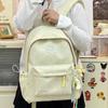 Schoolbag Japanese Ins Solid Color Simple Small Backpack, High Value Campus Lightweight Junior High School Student Schoolbag Versatile Backpack