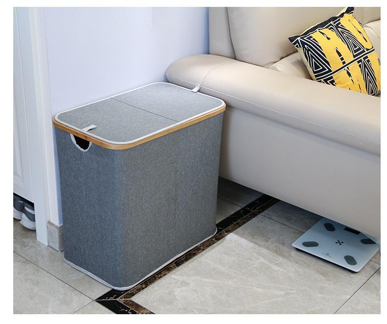 Japanese-Style Laundry Basket: Simple Storage Bin for Toys & Clothes, Imitation Hemp Design