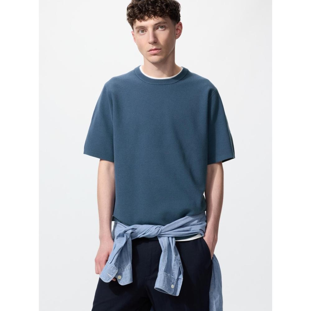 Uniqlo Japan Washable Milano Rib KniT T shirT