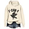 Ladies Fashion Casual Long Sleeve Printed Round Neck Hoodie Pullover Top