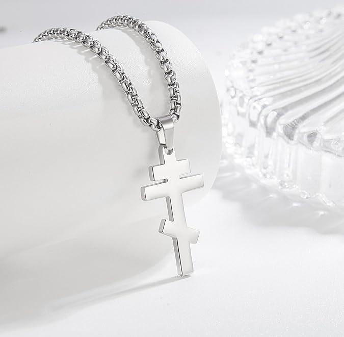 New Fashion Retro Cross Men's Simple Pendant Necklace