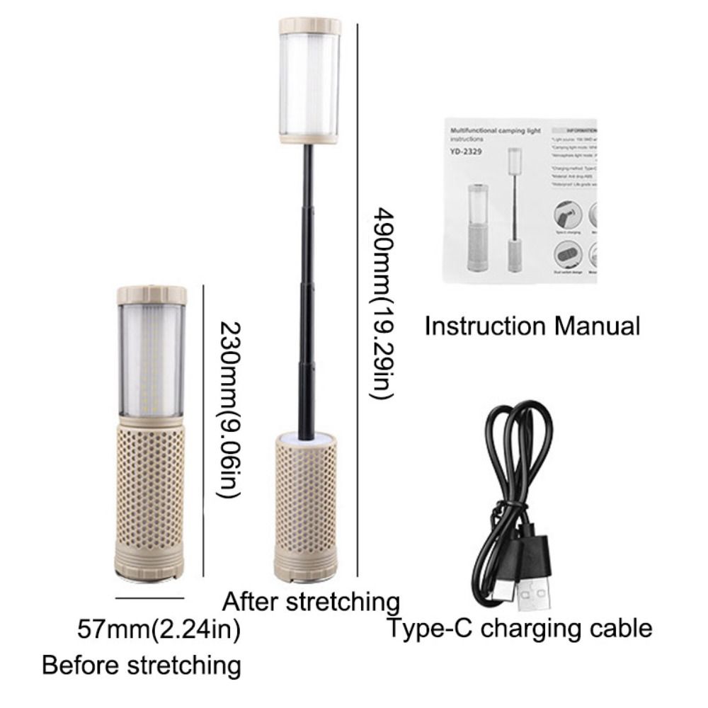 Convenient for Storage Outdoor Telescopic Camping Light Portable Tent Light  Camping