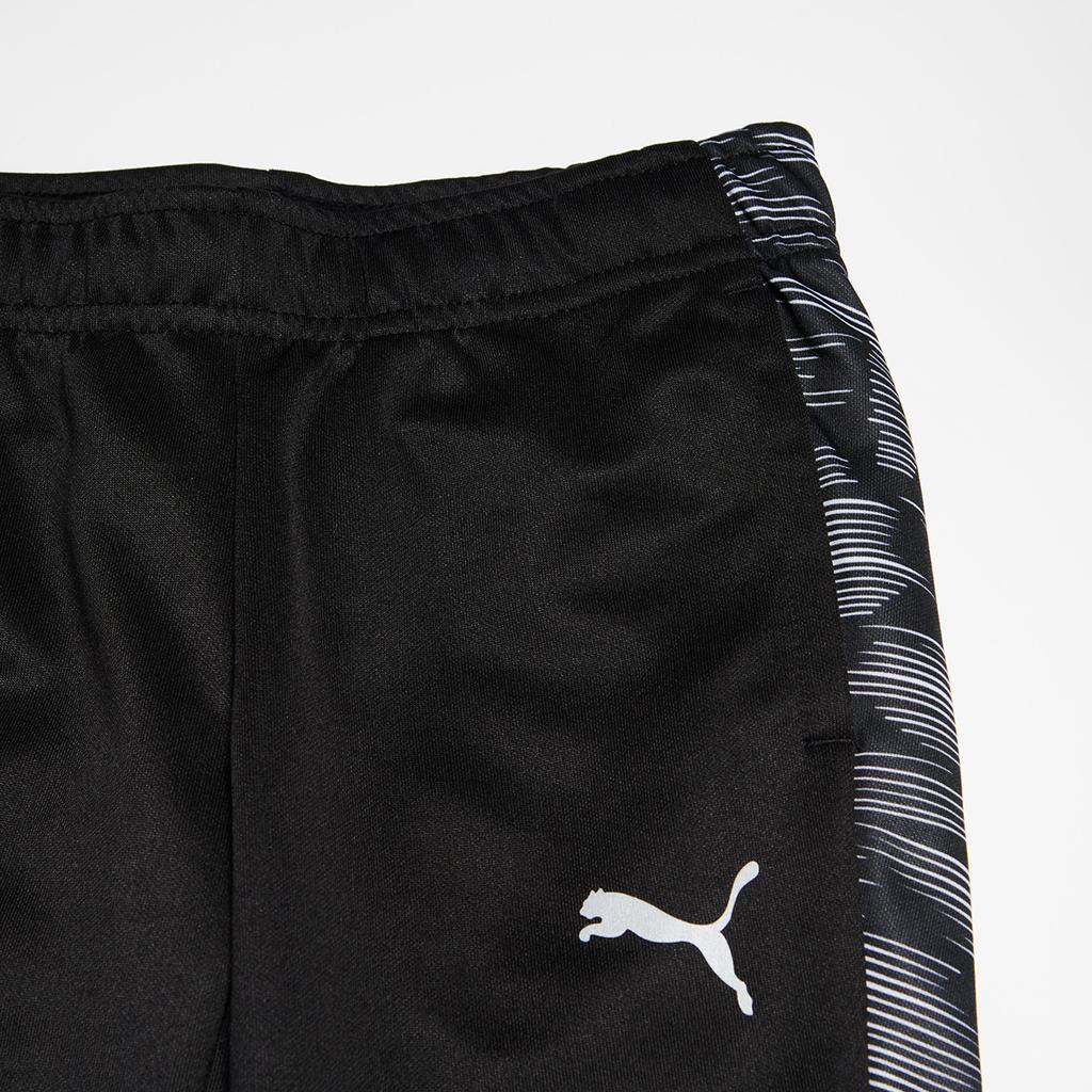 Puma Aop Retro Sports Brand Logo Side Panel Elastic Straight Casual Pants Unisex bottoms Black 589224-01