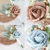 Flowers Wedding Corsage Pins White Pink Groom Men Wedding Witness Marriage Accessories Groom Boutonniere Wedding Classic Flower