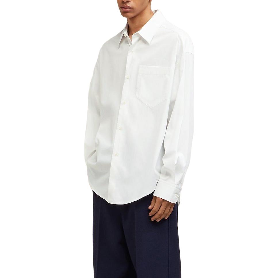 AMIPARIS Solid Color Square Neck Single-Breasted Loose Long Sleeve Shirt Unisex shirts USH116CO0045100