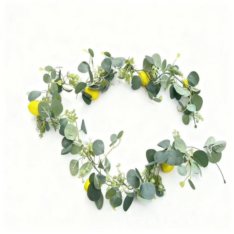 Artificial Lemon and Eucalyptus Vine for Decoration and Green Plant Arrangements