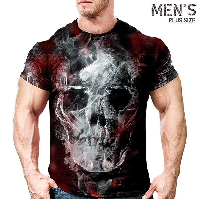 Men s Plus Size T shirt Tee Big and Tall Graphic Crew Neck Print Short Sleeve Spring & Summer Vintage Fashion Streetwear Basic Casual Sports Tops XL
