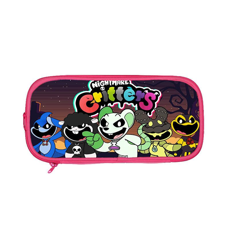 Nightmare Critters Double Layer Pencil Case With Nylon Material For Students And Kids