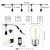 Rainproof LED String Lights, 9M Length, Warm Light, PC Material, Indoor/Outdoor Lighting, Christmas, Wedding, Garden, Terrace, Cafe Decoration (10 LED