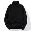 Men S High Neck Pullover Knit Sweater Casual Plus Size Winter