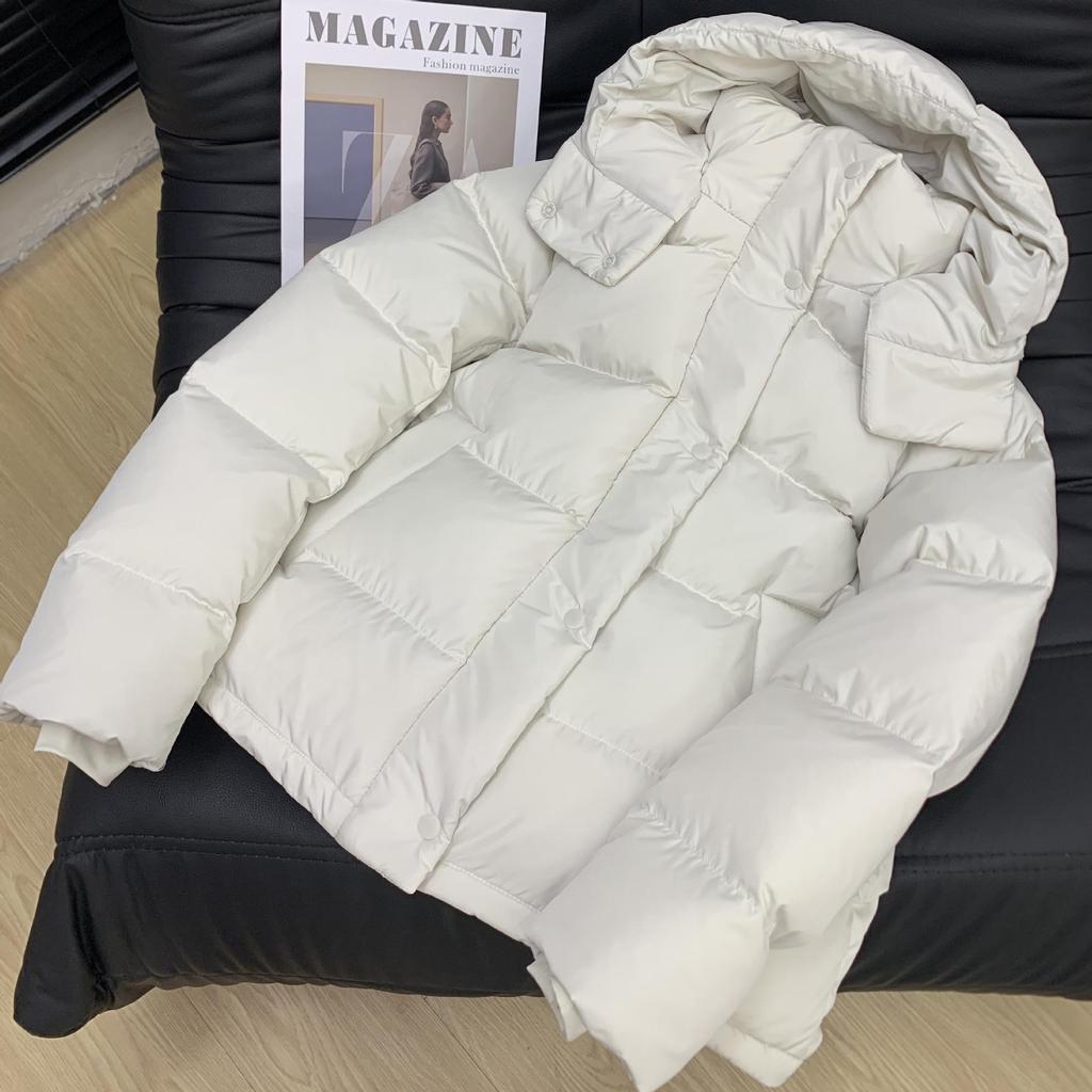 2025 Women's Petite White Duck Down Jacket - Simple, Fashionable, Hot-Selling Lu Style - Warm, Thickened Coat