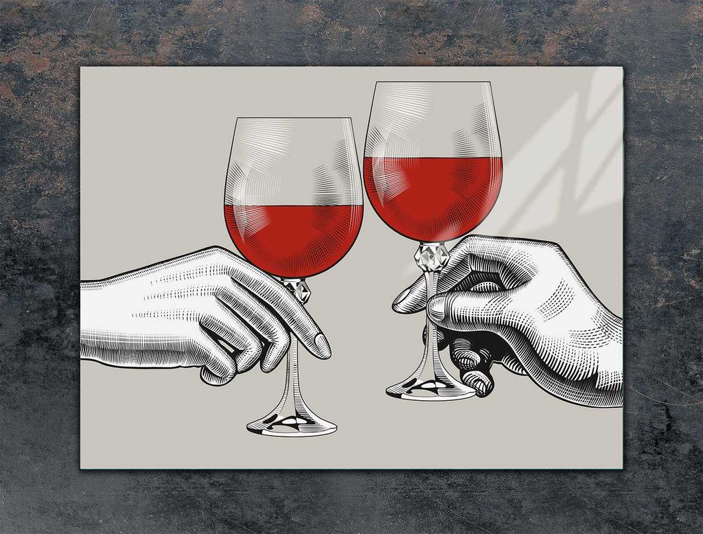 SZKLANA PŁYTA OCHRONNA NA KUCHENKĘ 70x52 WINO