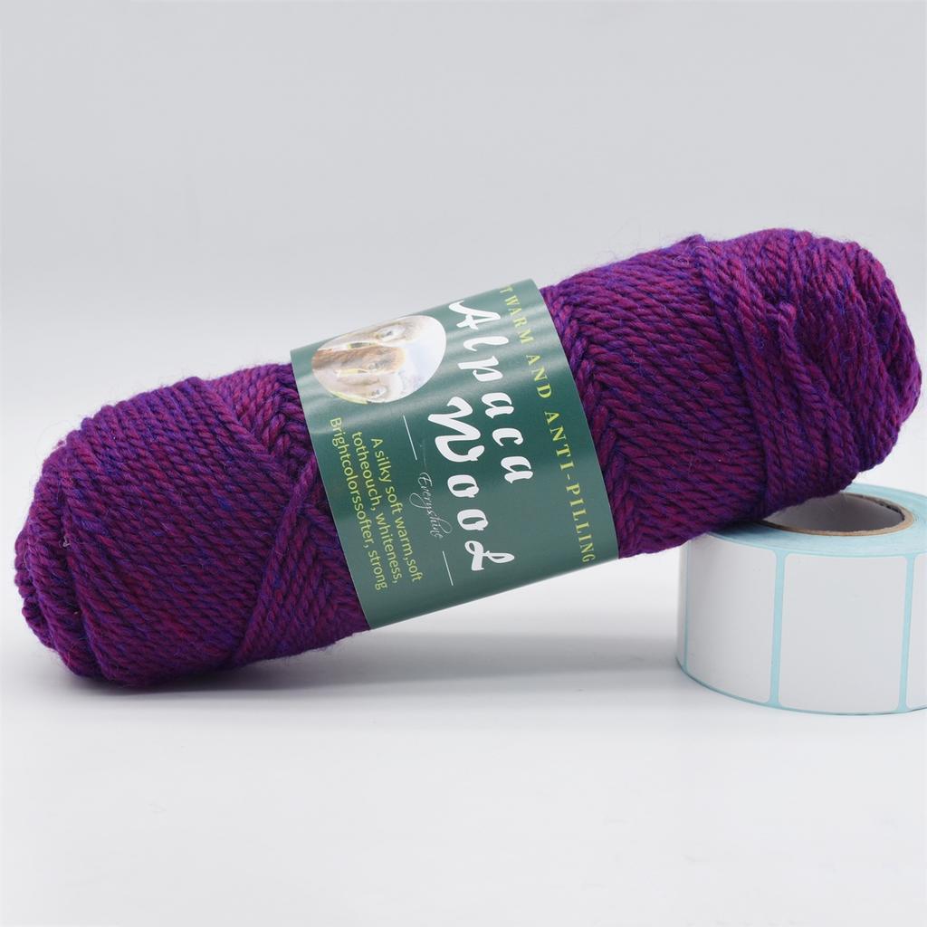 3 Knäuel Alpakawolle Garn 100g/Knäuel, 110m/Knäuel Mehrfarbig Weich & Warm Strick- Häkelgarn für Pullover, Schals, Mützen – 3,5-4,5mm Nadeln/Häkelnadeln