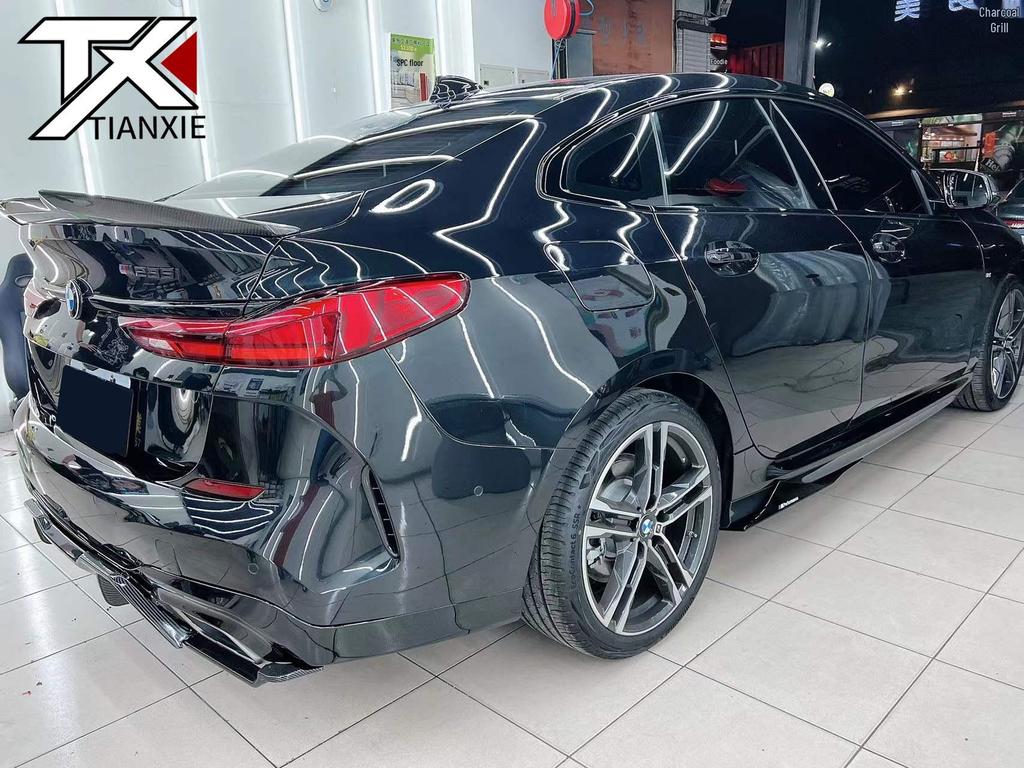 Compatible with 2023 BMW 2 Series F44: Front Lip, Rear Diffuser, Tail Wing, Side Skirts, Night Black Grille Body Kit 225 Fan.