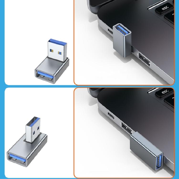 4Pcs 90 Degree USB3.0 Adapter Right Angled USB A Male To Female Converter Extender Connector for PC Laptop Expansion