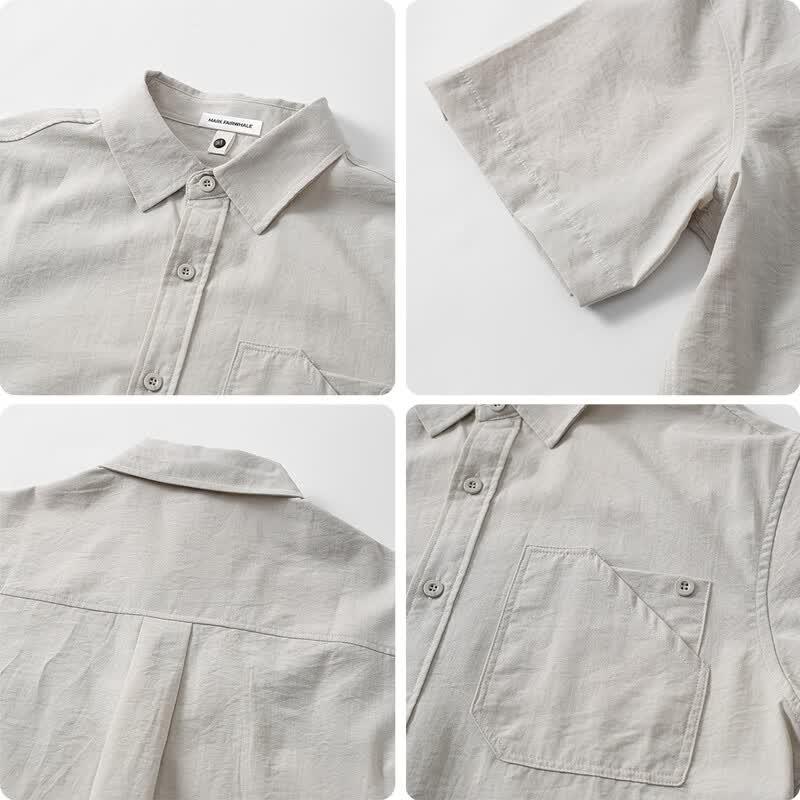 Mark Fairwhale Men's Ice Silk Quick-Dry Business Casual Long Sleeve Shirt