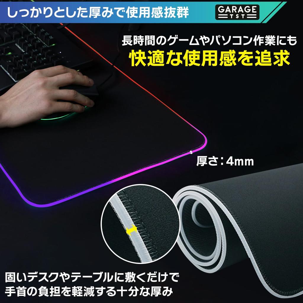 Gaming Mouse Large Desk Mat with USB Cable Garage Tst Pad, Hub, Waterproof, Included,