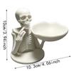 Matte White Skeleton Candy Bowl Bone Shape Spooky Jewelry Dish Skull Tray Decor  Gift Seekers