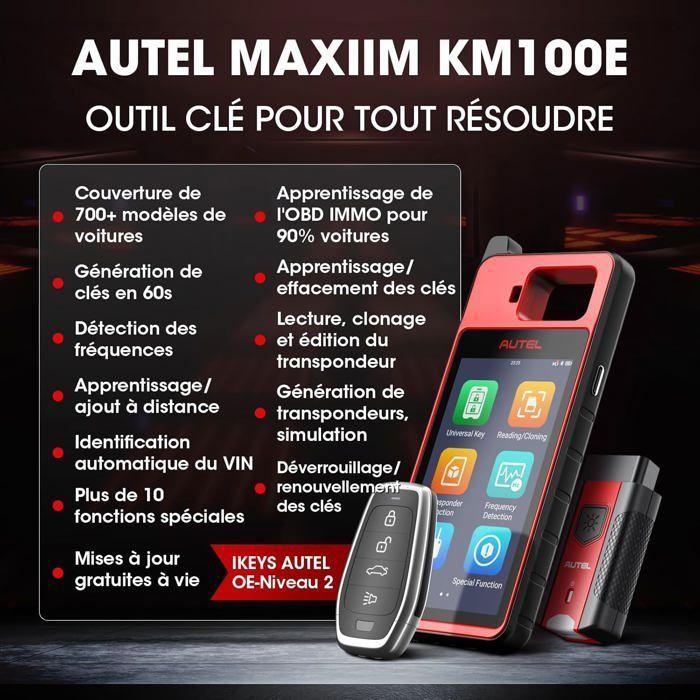 Autel MaxiIM KM100E Strumento Programmazione Chiave Immobilizzatore Chiave Auto Chip Lettura/Scrittura/Clonazione Simulazione Transponder