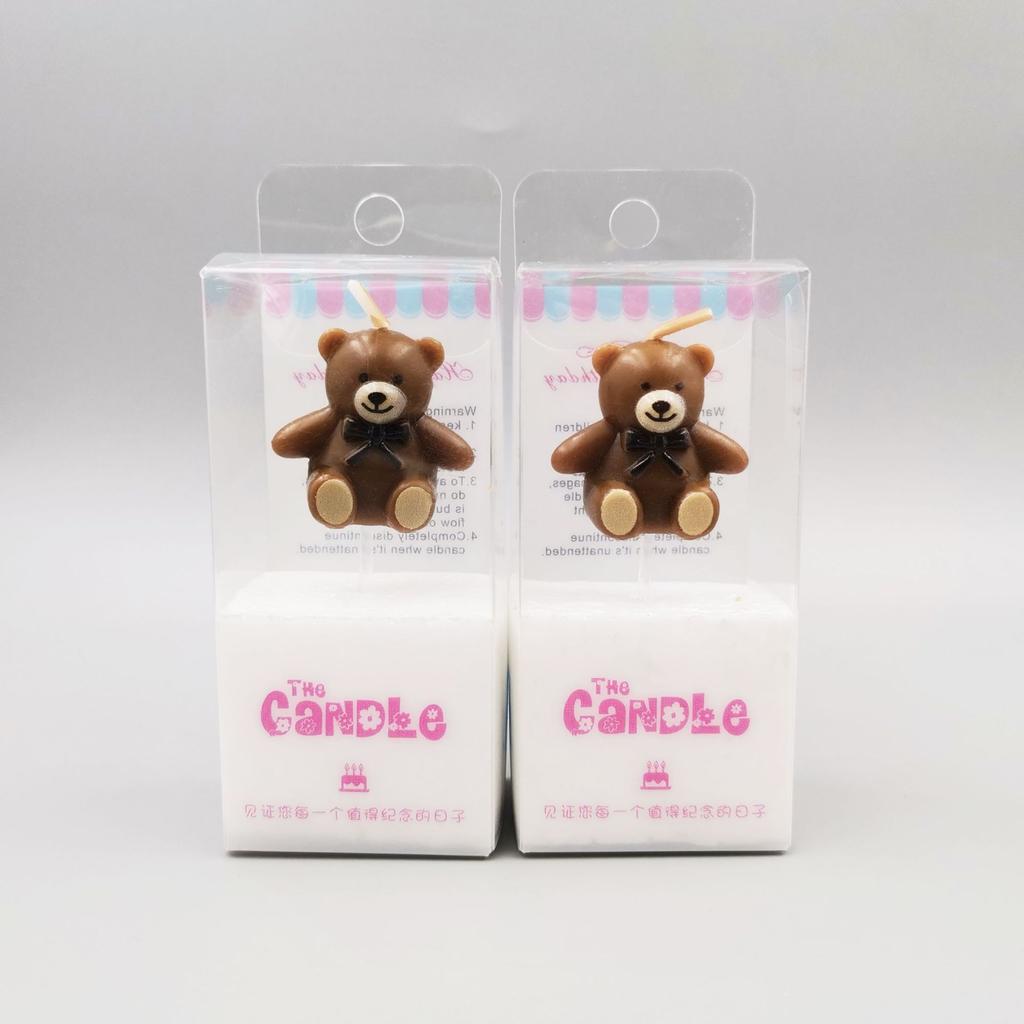 Atmosphere Individually Packaged Bear Cake with Birthday Candles Creative Children's Birthday Arrangement Candles