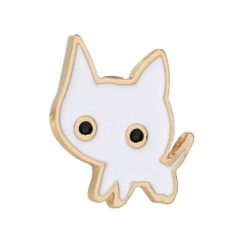 Cute Animal Cats Brooch Cartoon Black And White Cat Enamel Pins Custom Denim Backpack Lapel Pin Jewelry Gifts For Couple Friends