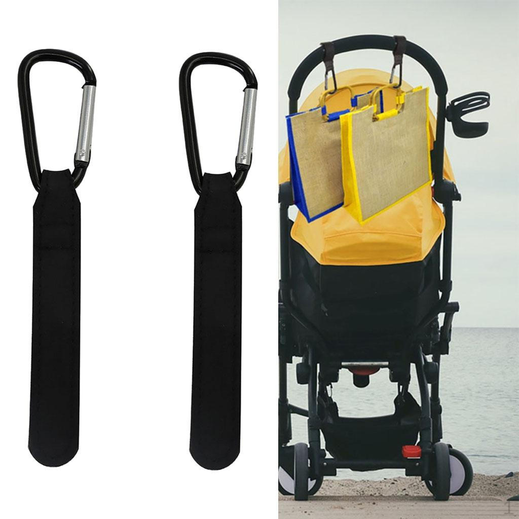 

2 гачки для коляски, зручний поворотний ремінець, затискач, шкіряний носій, гаманець із преміальною пряжкою black