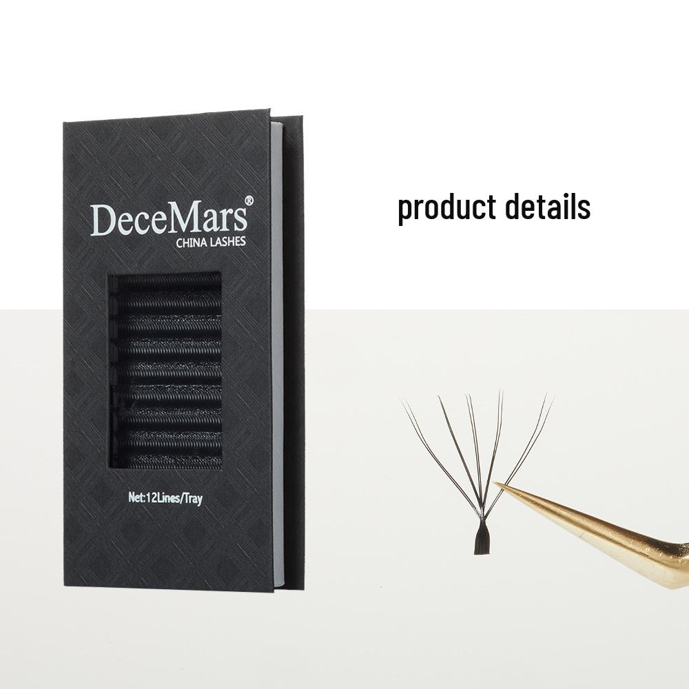DeceMars 10D Natural Clover Grafted Individual False Eyelashes - Long-lasting Extensions