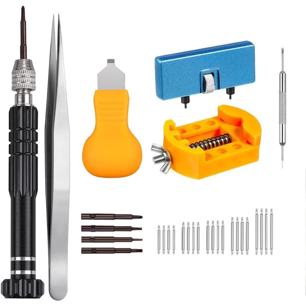 Professional Watch Repair Tool Kit, All in One Watch Battery Replacemen Kit, Band Replacement Tool & Case Opener Pack of 1