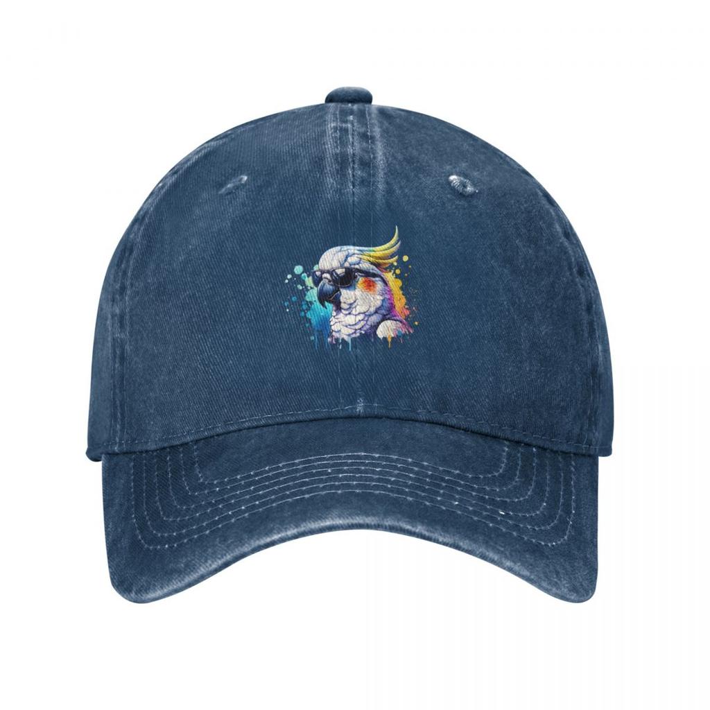 Watercolor Cockatoo Wearing Sunglasses Baseball Cap Sun Hat For Children Wild Ball Hat Cute Unisexs Caps Womens