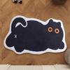Home Decoration Black Cat Cat Shaped Floor Mat Absorbent Non-Slip Floor Carpet Cute Super Soft Floor Rugs Household