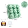 Ice Cube Tray 9 Cavity Silicone Rose Ice Ball Maker Easy Release Large Ice Cube Form For Cocktails