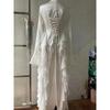 Women's Flare Sleeve Ruffle Dress Muslim Party Gowns Dubai Abaya Turkey Robe Elegant Female Robe Islamic Gown Autumn Fashion