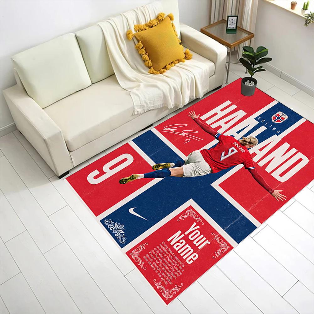 Haaland (95) Personalized Name Area Rug Perfect for Kitchen Dormitory Playrooms Bedrooms Anti-slip Rug Decorate Offices Spiritual Gift