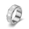 1PC Niche Stress Relief Star-Moon Rotating Titanium Steel Ring