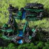 Unique Aquarium Rockery Figurines Realistic Handmade Rock Mountain Statue Resin Craft Simulation Stone Statue