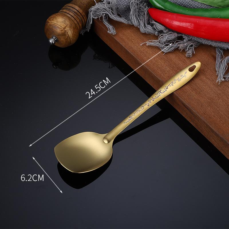 Stainless Steel Spatula Colander Frying Cooking Utensils Wholesale Shovel Hot Pot Household Kitchen Set Utensil Tools Gadgets