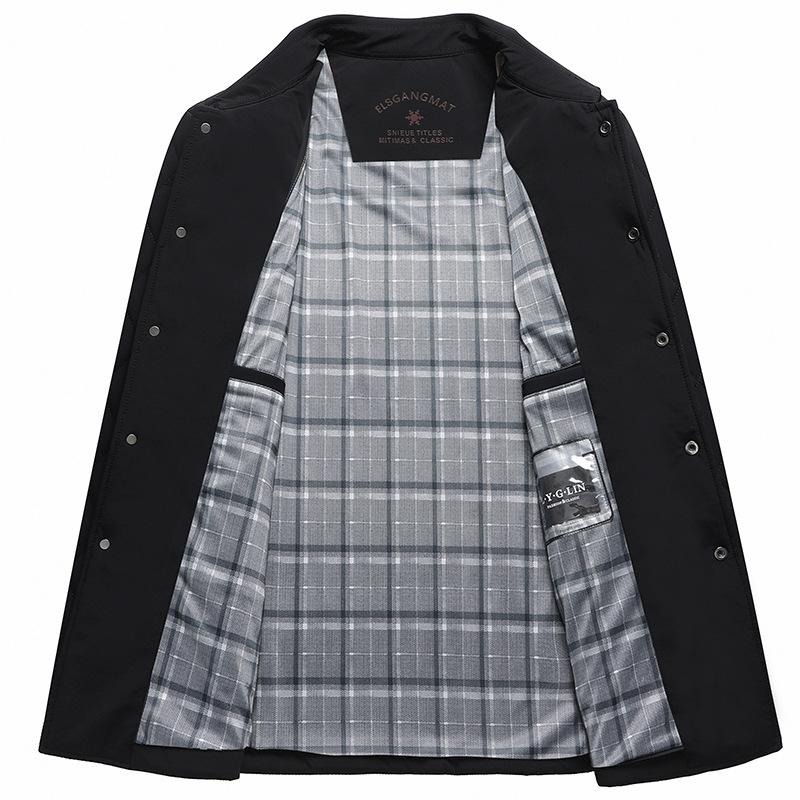 Autumn and Winter Men's Lapel Light Casual Cotton-padded Middle-aged Business Warm Jacket