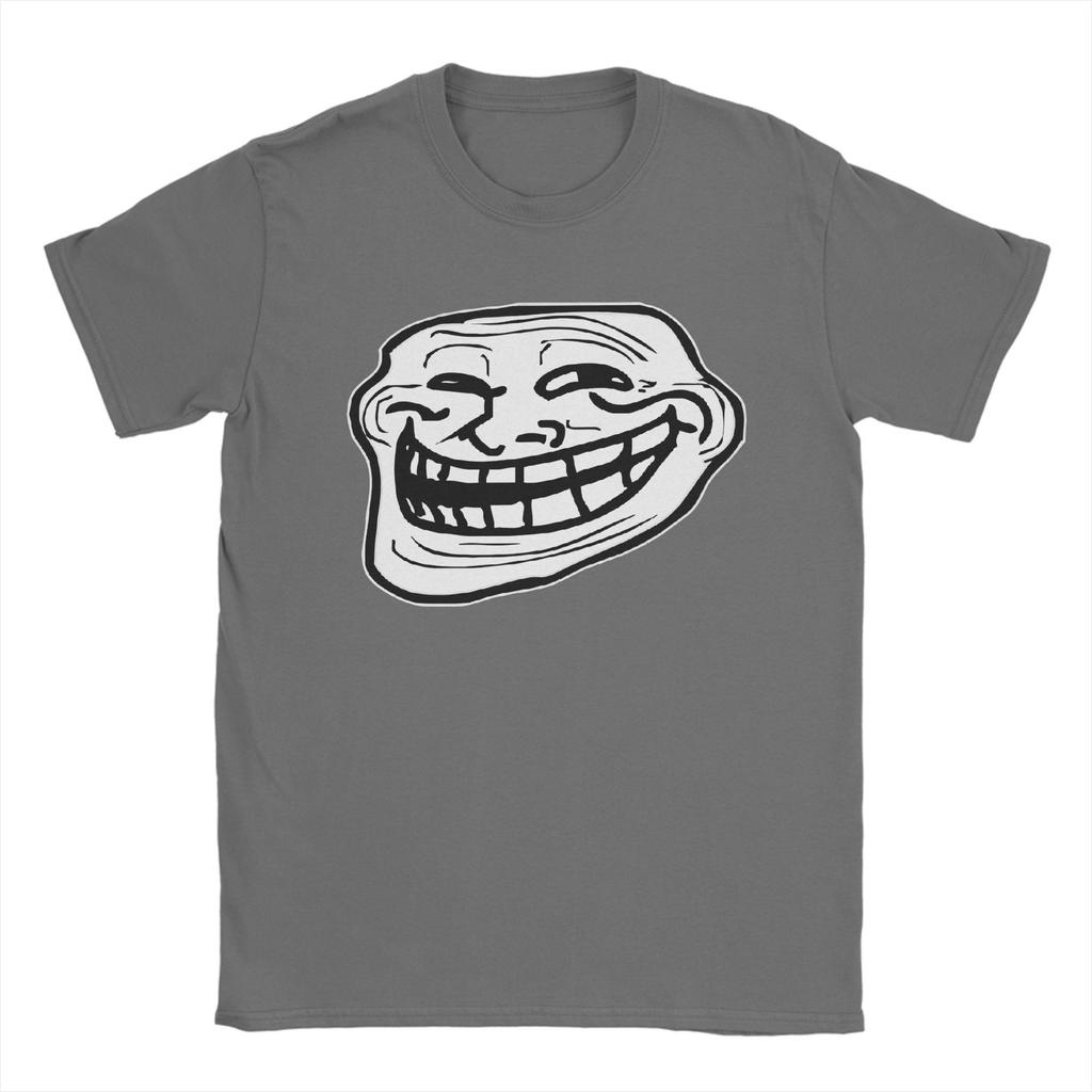 Creative Troll Face Memes Funny T-Shirt for Men Round Neck 100% Cotton T Shirt Comic Humor Short Sleeve Tees Printed Clothing