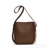 Retro Casual Shoulder Bag Women's 2025 New Fashion Solid Color Bucket Bag Niche Trend Commuter Messenger Bag