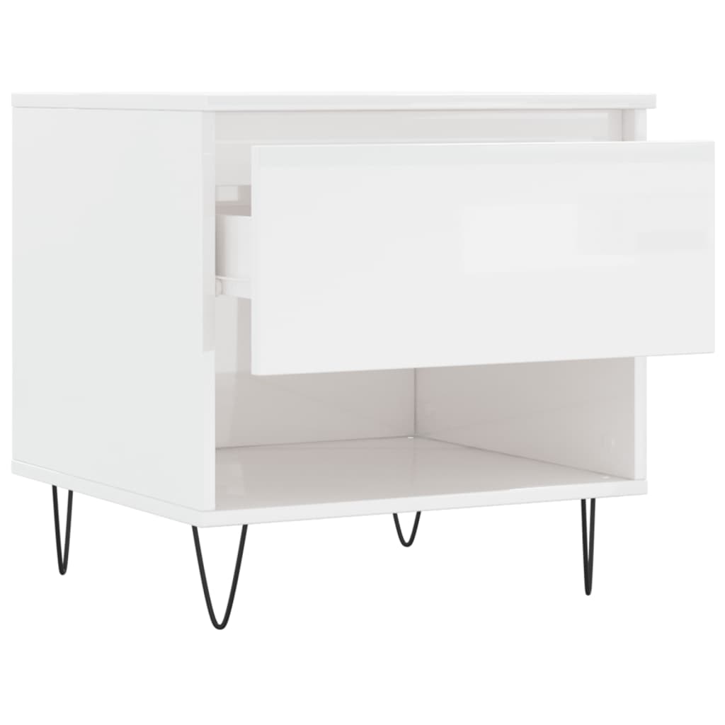  Coffee Table, White Gloss, 50x46x50 Cm