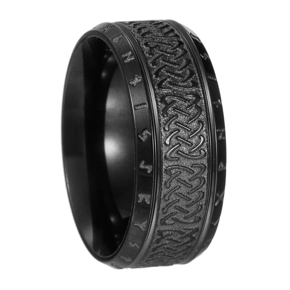 NEW Men's 316L stainless-steel rings retro Odin Viking rune for teen RING Amulet  Jewelry Gift