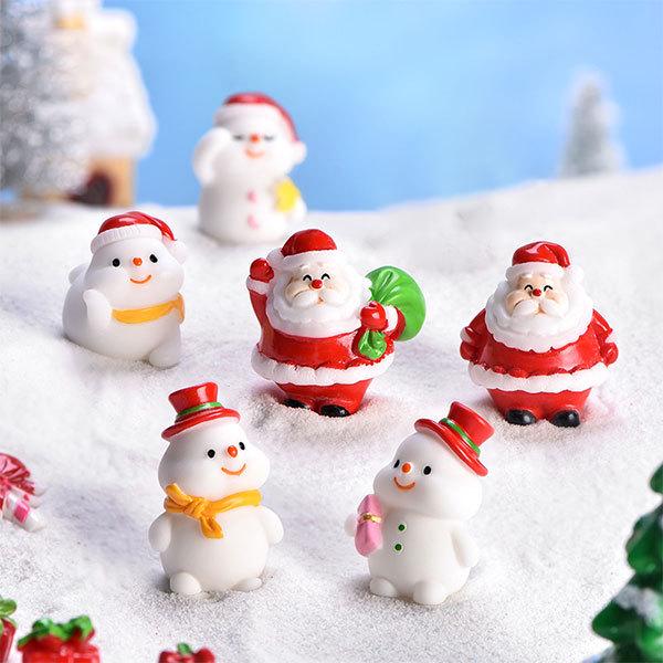 Santa & Snowman Micro Landscape DIY Bonsai Ornament - Christmas Gift Decoration