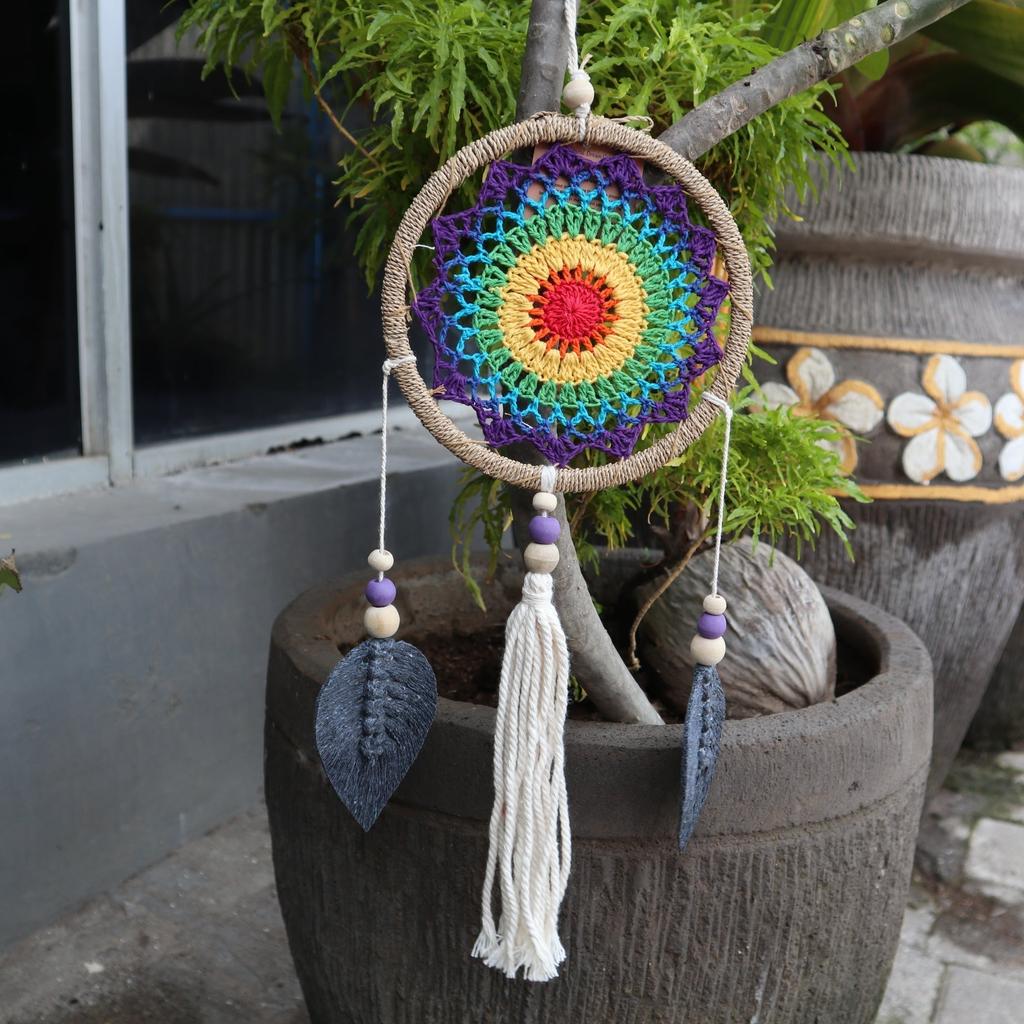 Dream Catcher Rainbow No Feathers Handmade Bali