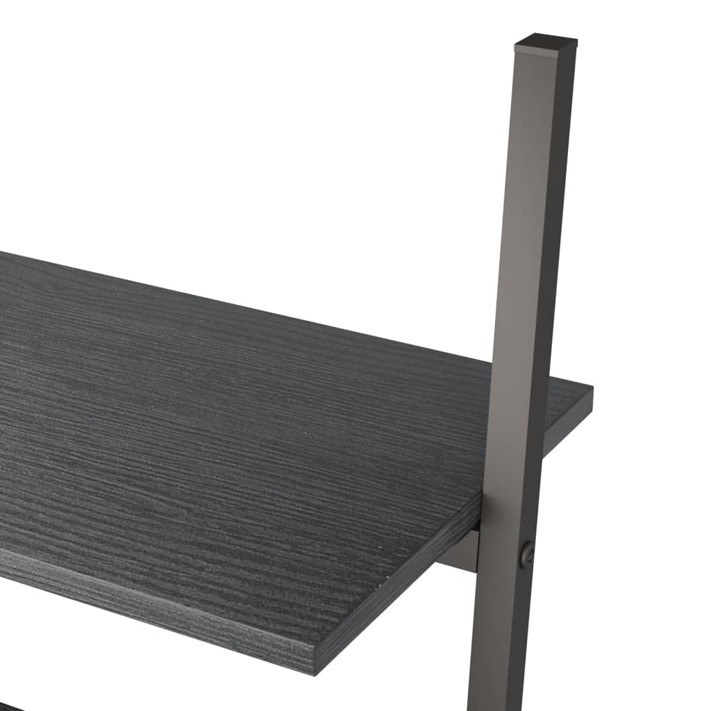 Ladder Shelf with 3 Shelves Black 64 x 34 x 116 cm