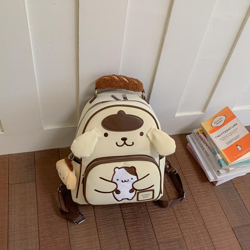 Schoolbag Japanese Pudding Dog Backpack Cute Cartoon Girl Schoolbag Ins Wind Large Capacity Student Leisure Travel Backpack