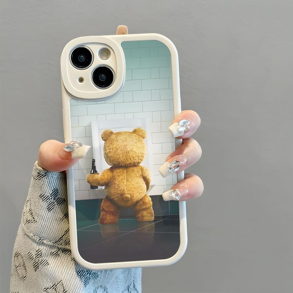 Ted Bear Movie Ted Kiss MY Butt Ass Phone Case New 2025 Lambskin Silicone For IPhone 16 15 14 11 12 13 Pro Max Mini Anti-robbery