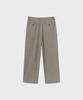 NONBLANK [Summer] Drizzly Loose Fit Elastic Waist Slacks_Taupe