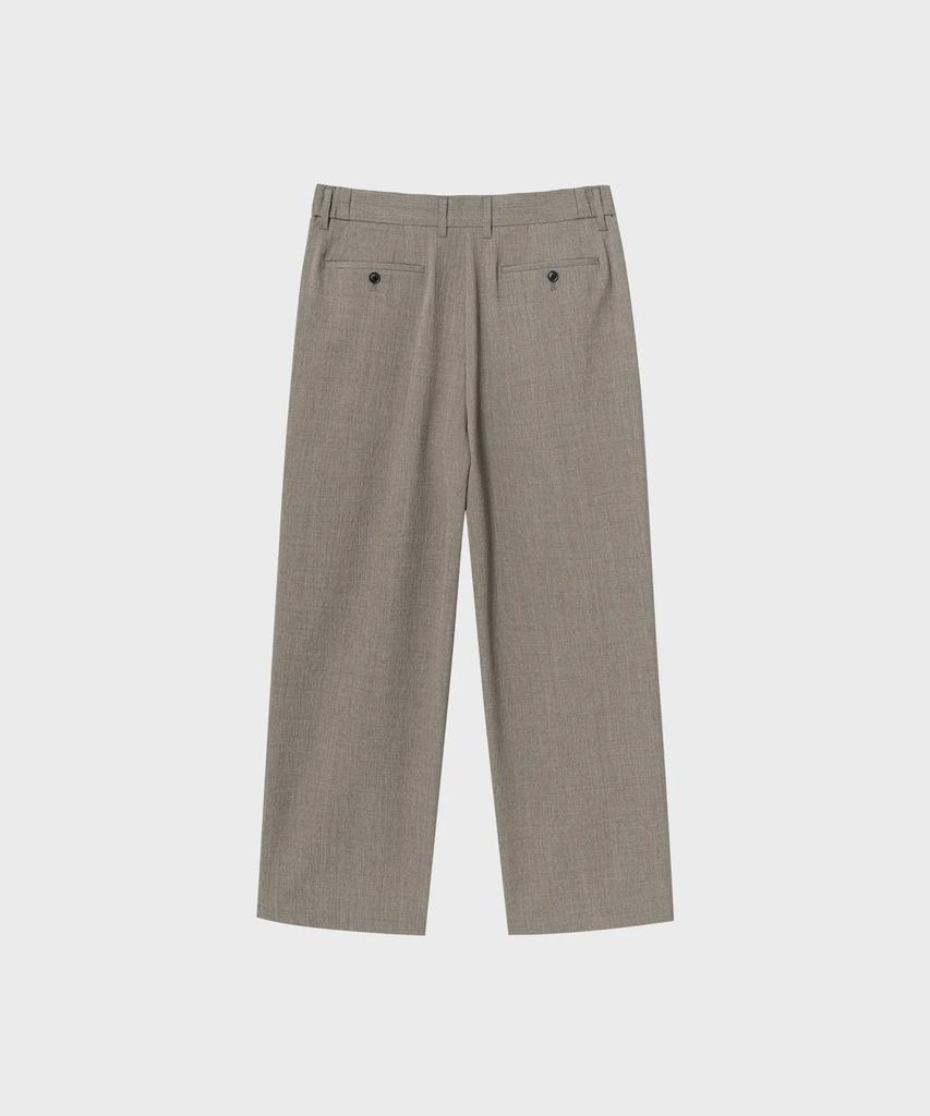 NONBLANK [Summer] Drizzly Loose Fit Elastic Waist Slacks_Taupe